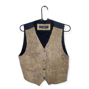 AJ vintage leather vest SZ M